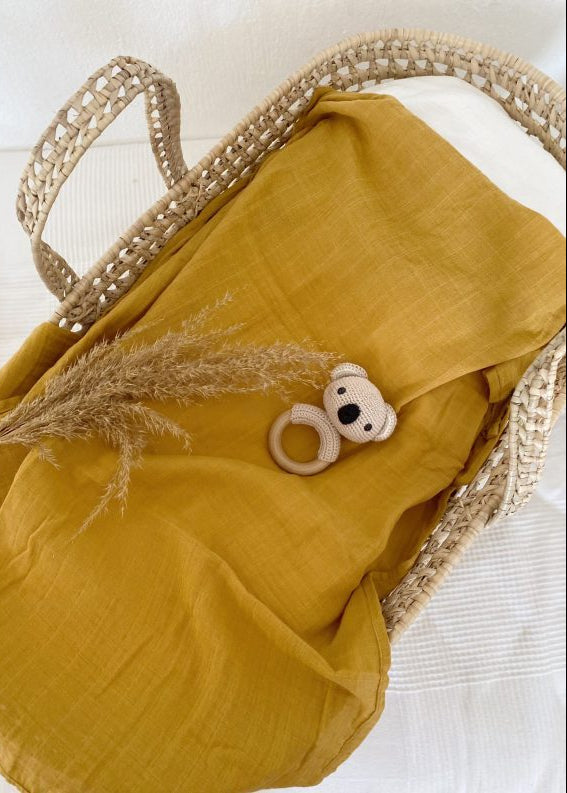 Muslin blanket Mustard