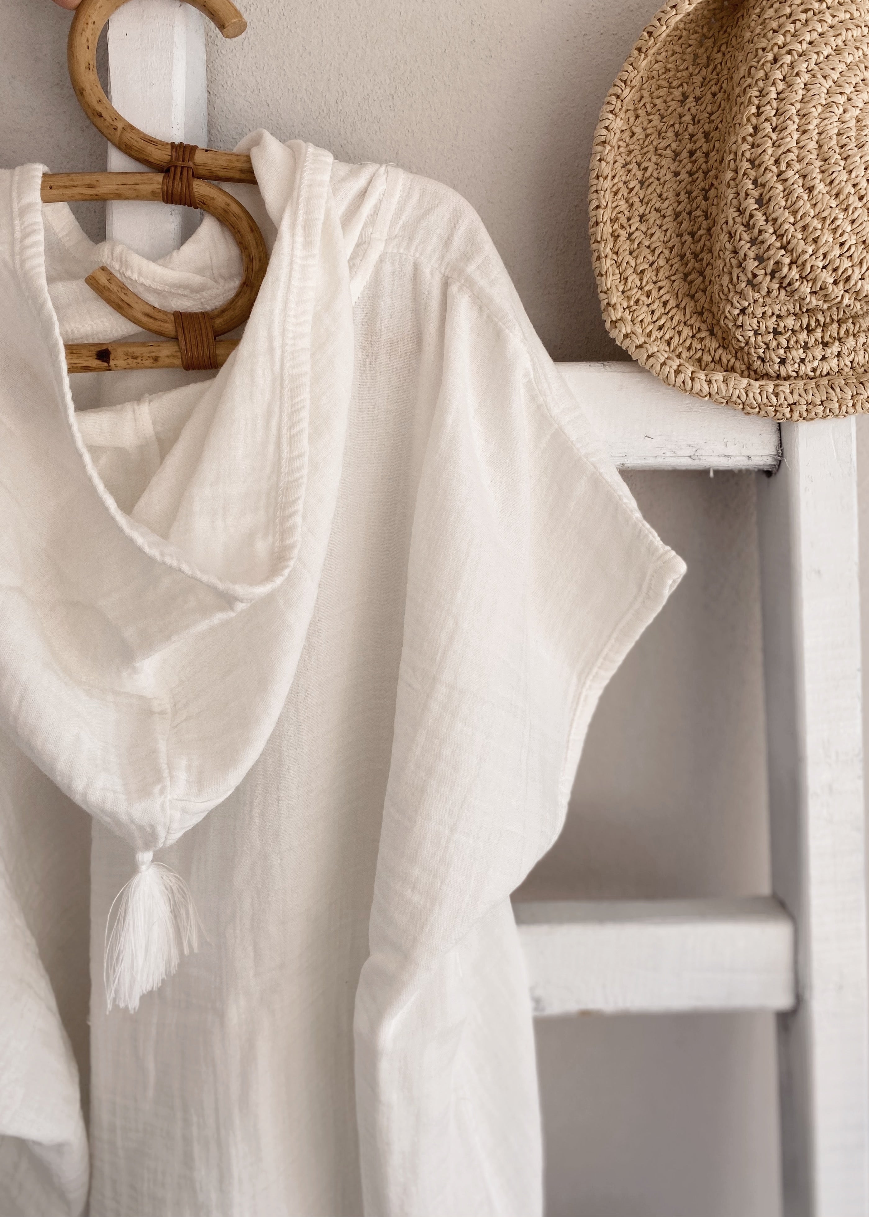 Muslin Poncho Ecru