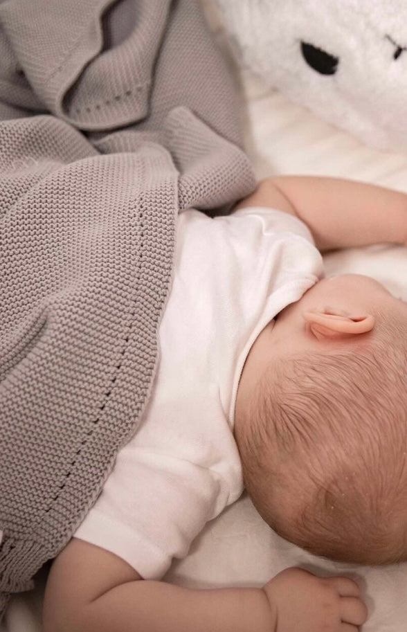 MiniLuna blanket & hat Grey